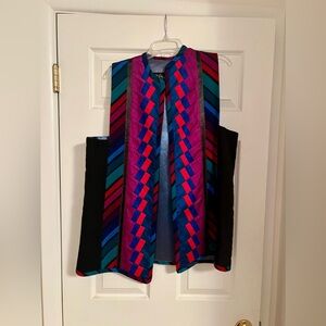 VINTAGE 1980s Margaret Platt Designs embroidered vest